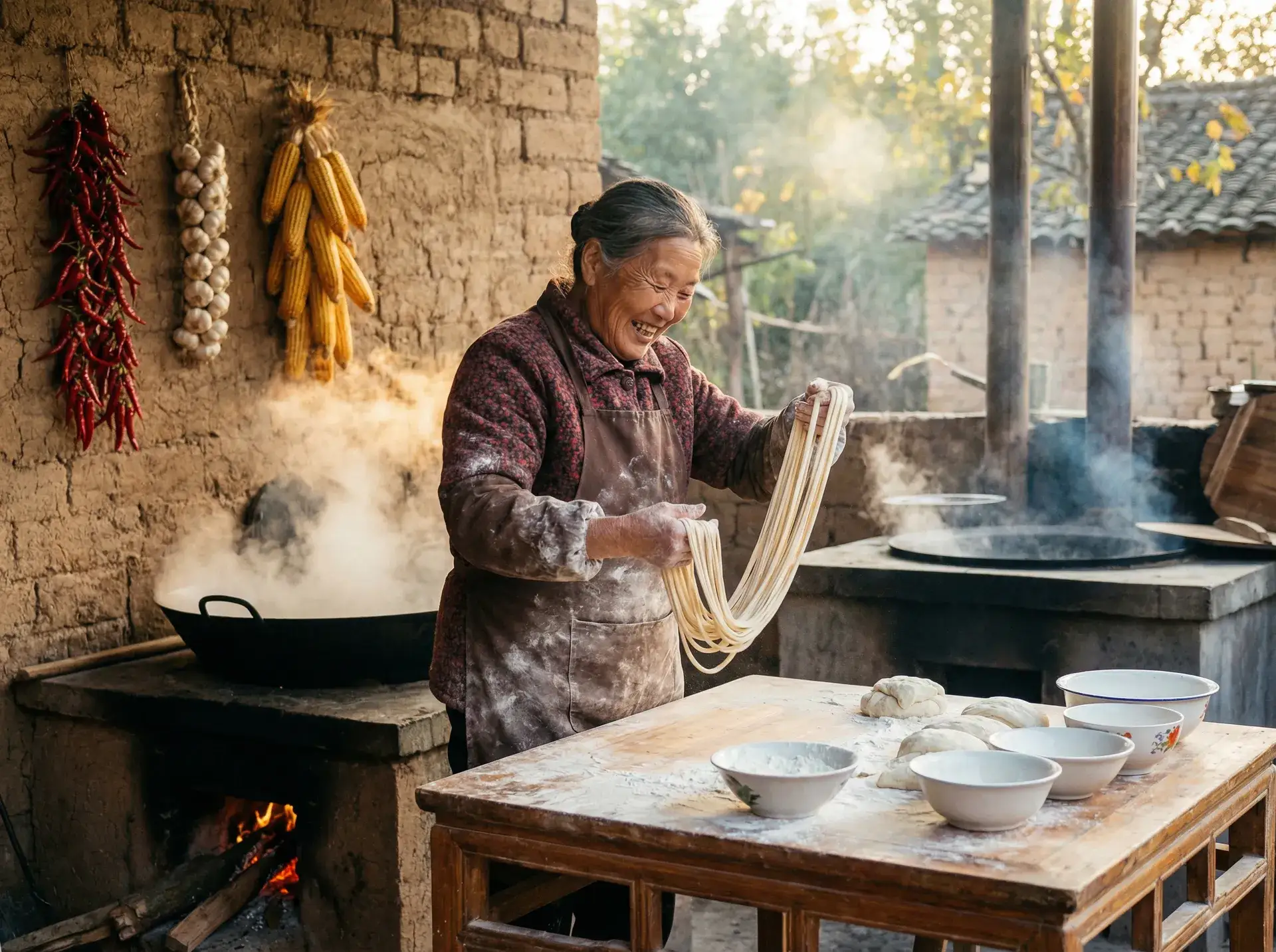 农家大嫂手擀面 - 性情中人地址 乡村美食